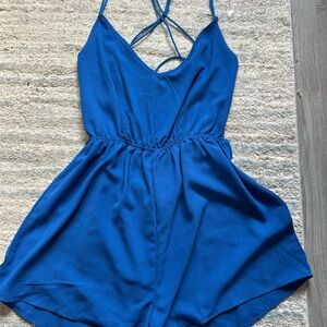 Blue Strappy Romper